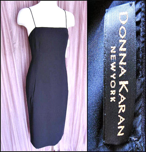 Donna Karan ゴールドアクセントシースワンピース DKDR01025_13_KA5M19P7_PSB_B.