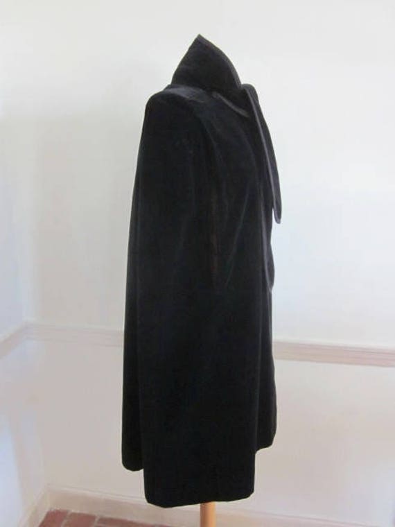 Vintage Velvet Cape / Black Velvet Cape / Alorna … - image 4