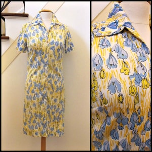 Vera Dress / 60s Vera Dress / Vintage Vera Dress / Fits S / Silky Vera Dress / Vera Floral Dress