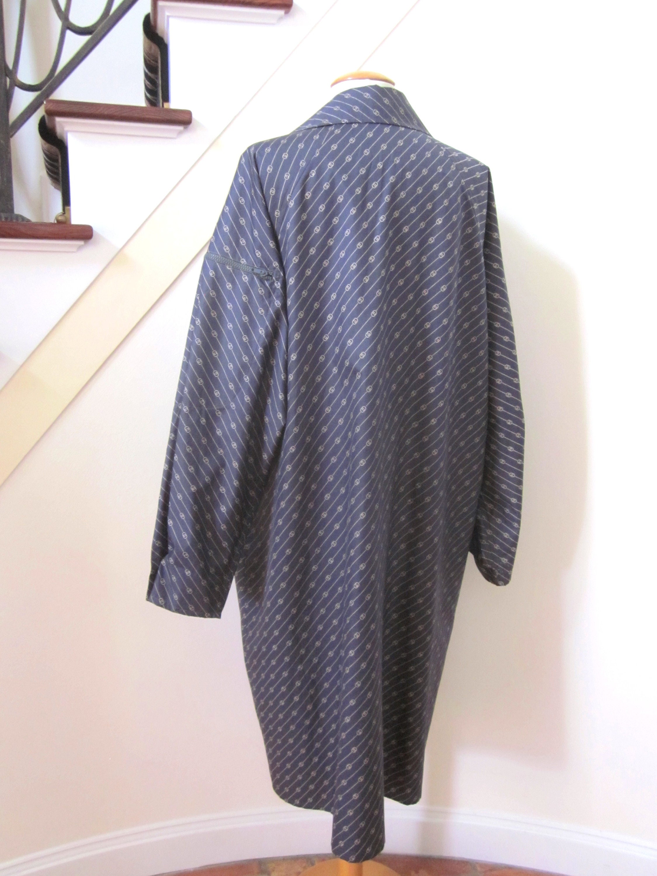 Vintage Gucci Coat / Men's Womens Gucci Logo Coat / Fits L-XL