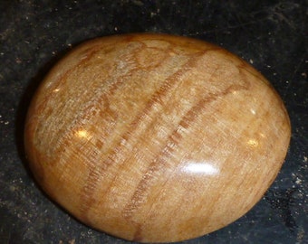 worry stone, hand carved wooden "stone"