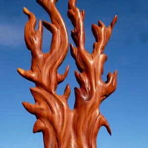 Flaming Fireplace, hand carved abstract sculpture