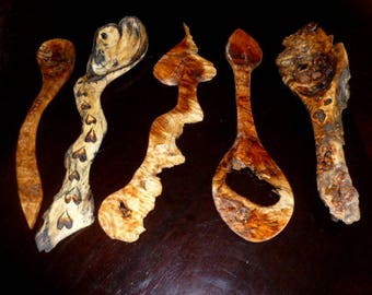 UGLY spoons, Valetines Wood Spoon,  hand carved wooden heart shaped spoon made from nasty gnarly wood