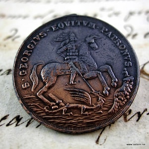 St Saint George Protector of Horsemen and Sailors Protector - Latin - Cooper -  Catholic Religious