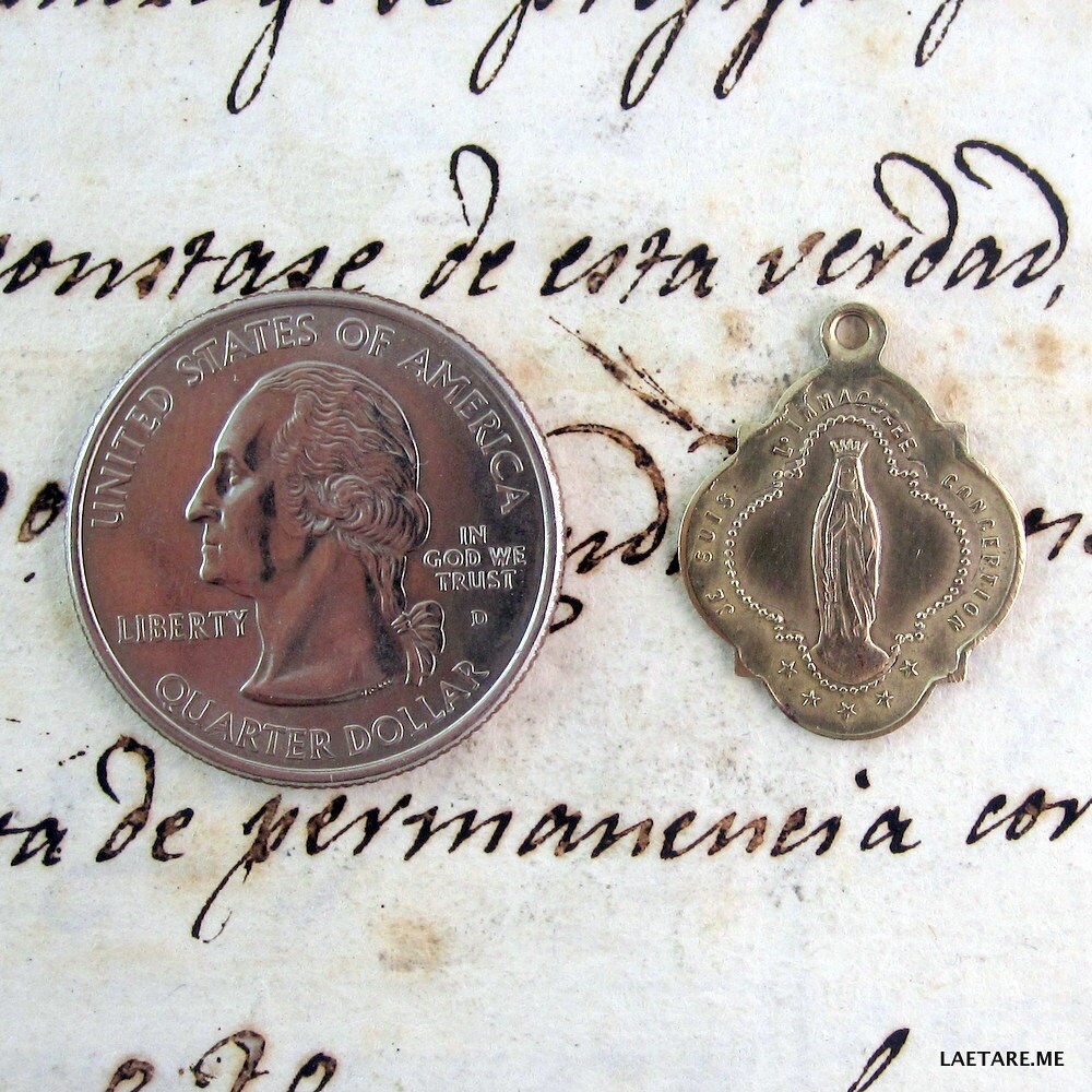 Antique Brass Medal Our Lady of Lourdes Religious Medal France - Etsy