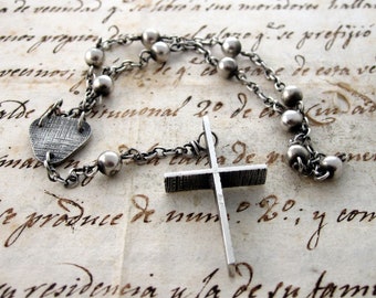 Fine Vintage Silver Catholic Decade-Spanish- Religious Catholic