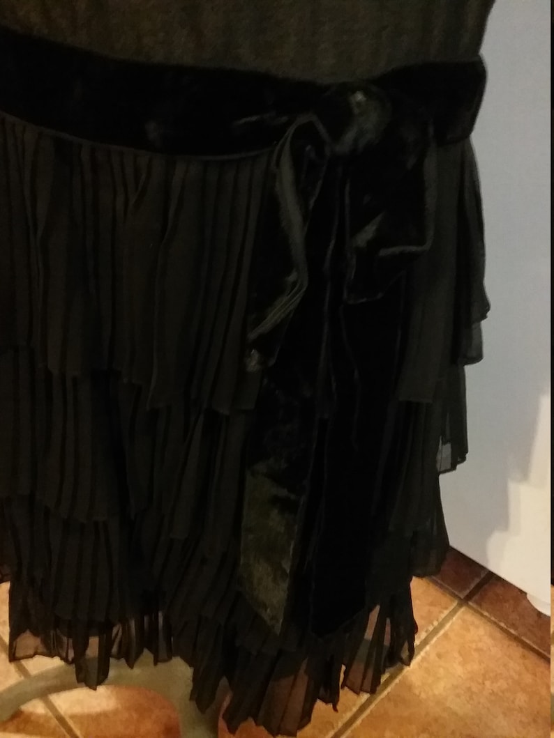 Black sheer flapper dress