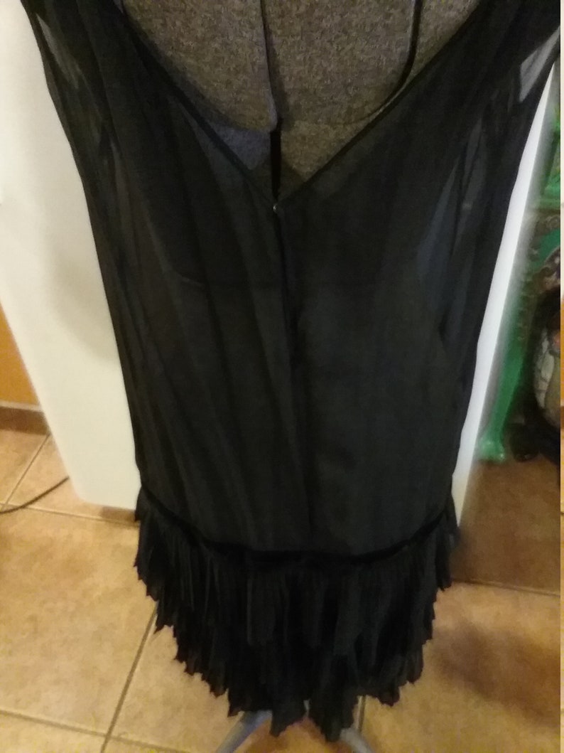 Black sheer flapper dress