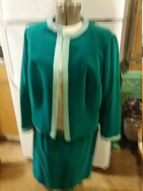 3 piece velvet turquoise suit