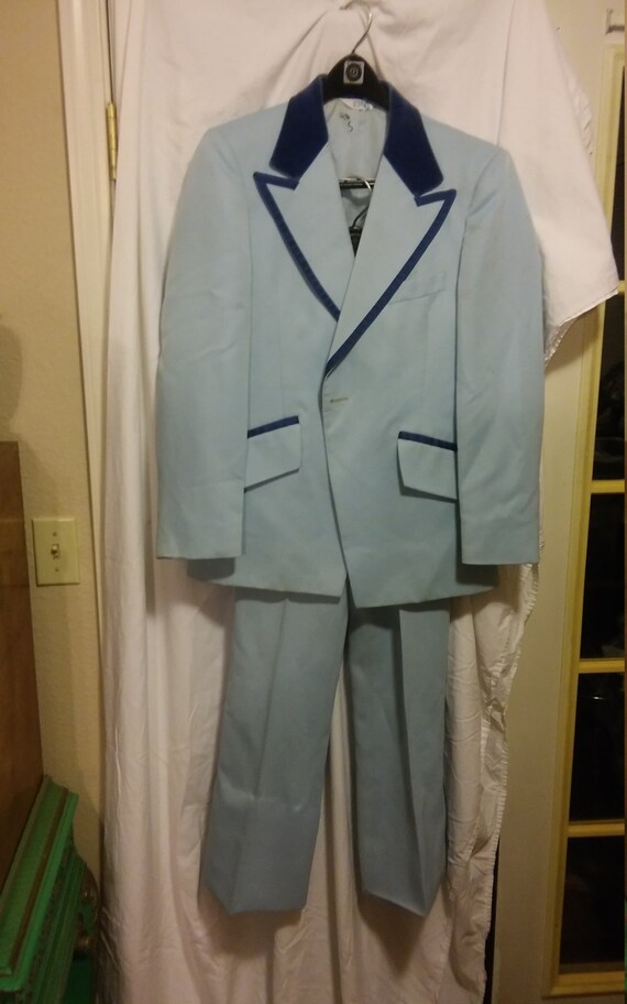70s baby blue tuxedo