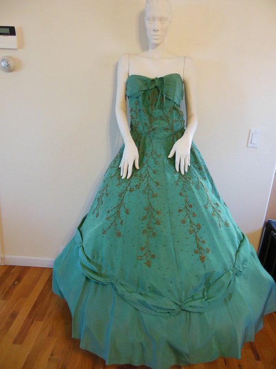 Emma Domb Green 40's Ballgown