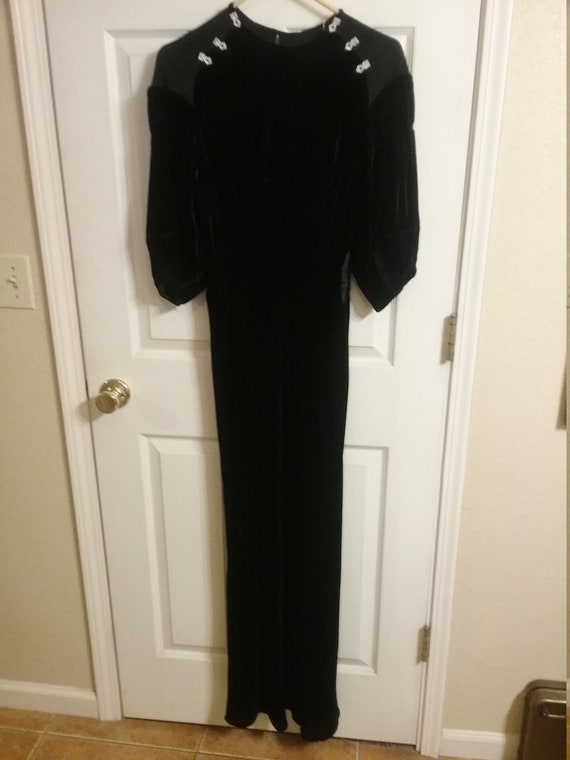 1930's Velvet Evening Dress