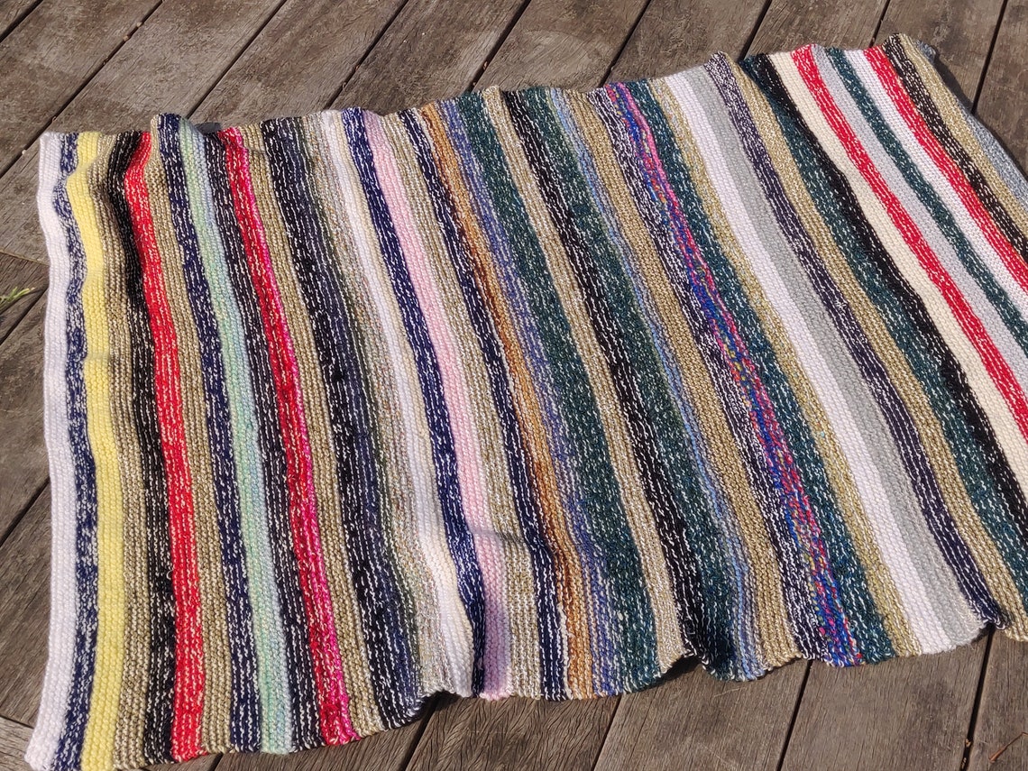 Little knitted french vintage blanket GUETARY knitted in Etsy