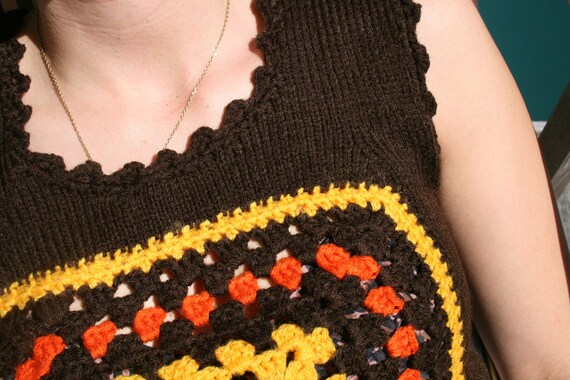 BROWNIE Vintage handmade crocheted and knitted  v… - image 5