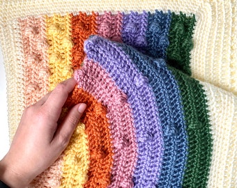 2 in 1** RAINBOW CLOTH & BLANKET Crochet *Pattern*