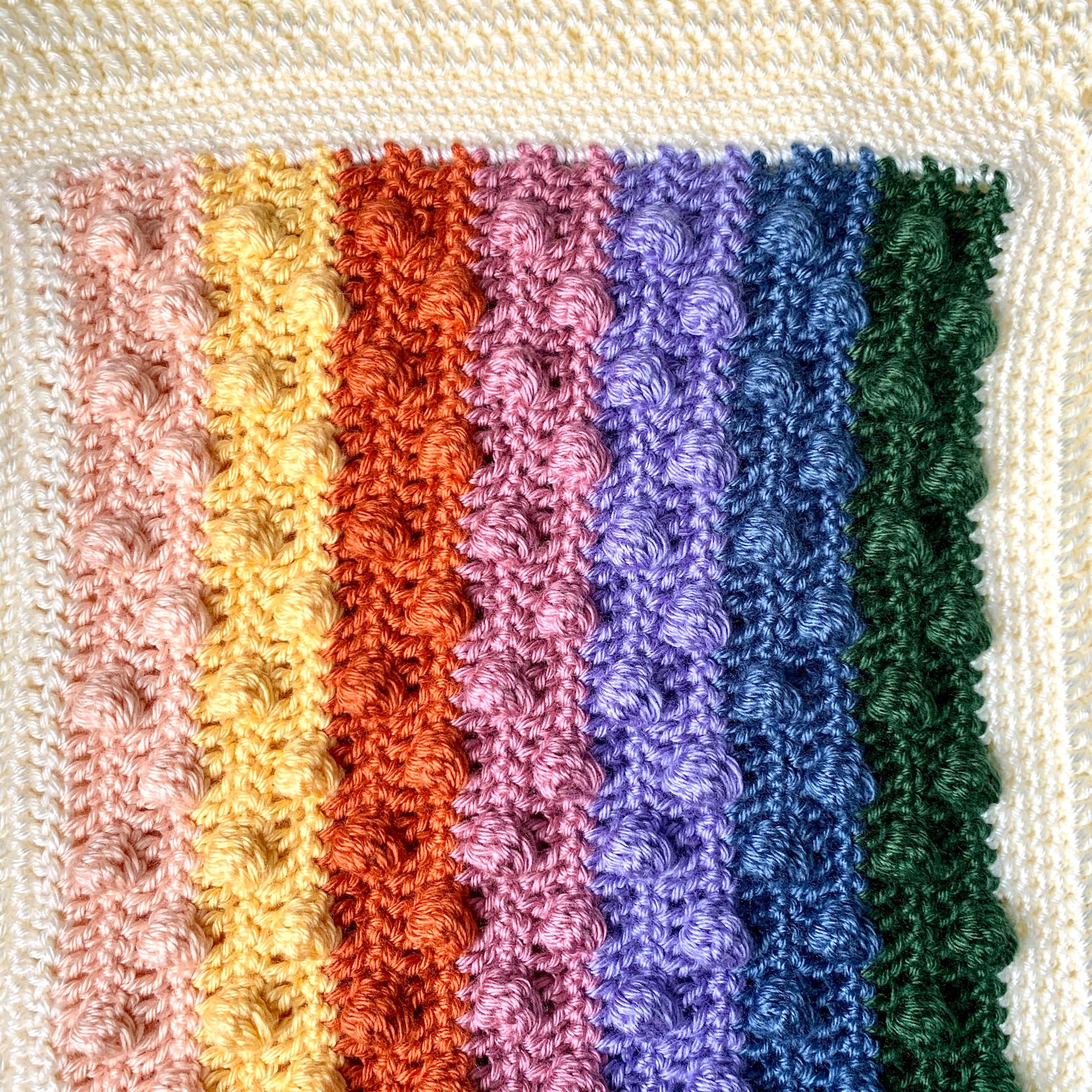 CROCHET Rainbow Bobble Blanket PATTERN Etsy