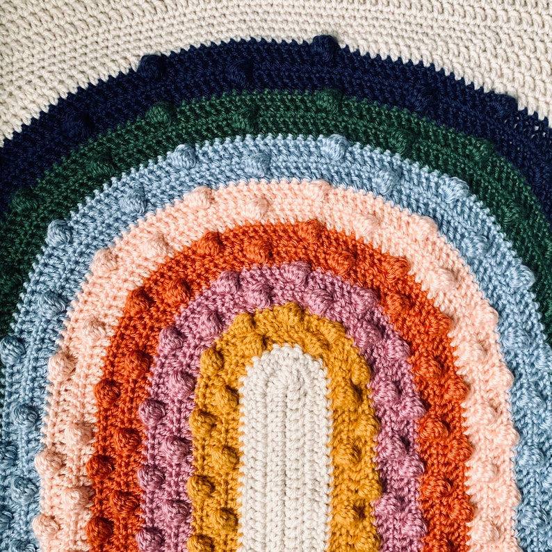 CROCHET Rainbow Bobble Blanket PATTERN Etsy