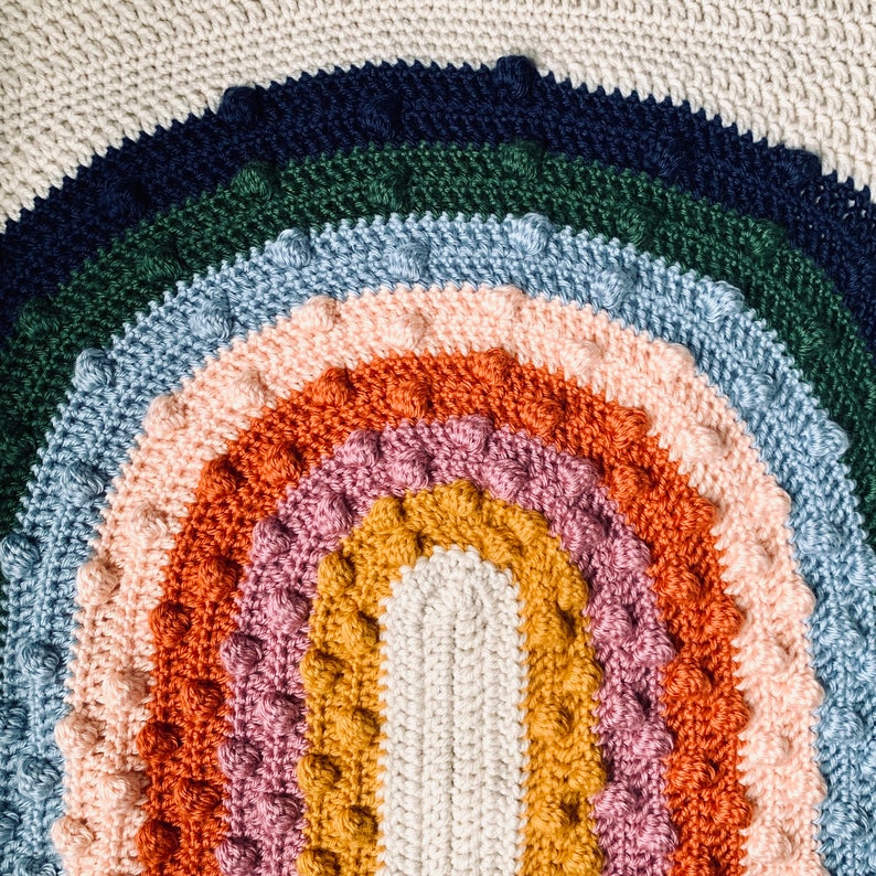 CROCHET Rainbow Bobble Blanket PATTERN image 6