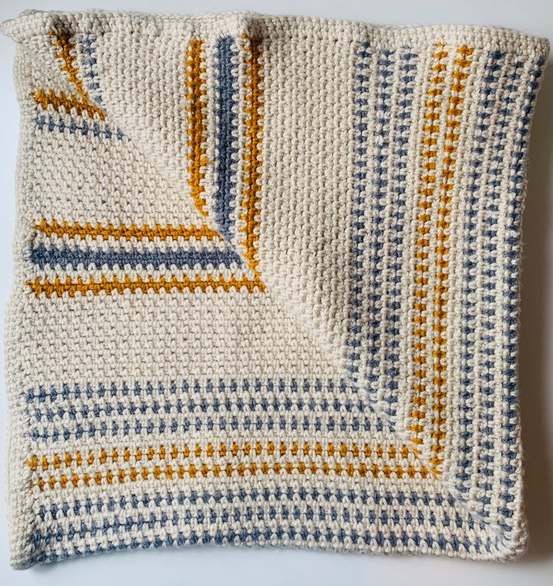 PATTERN Maggy Moss stitch Crochet Blanket image 7