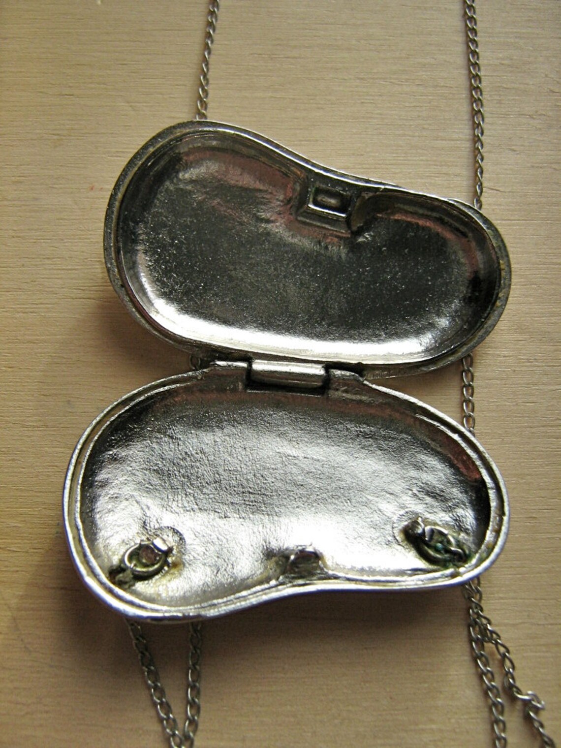 Elsa Peretti For Halston Bean Solid Perfume Locket Necklace Etsy