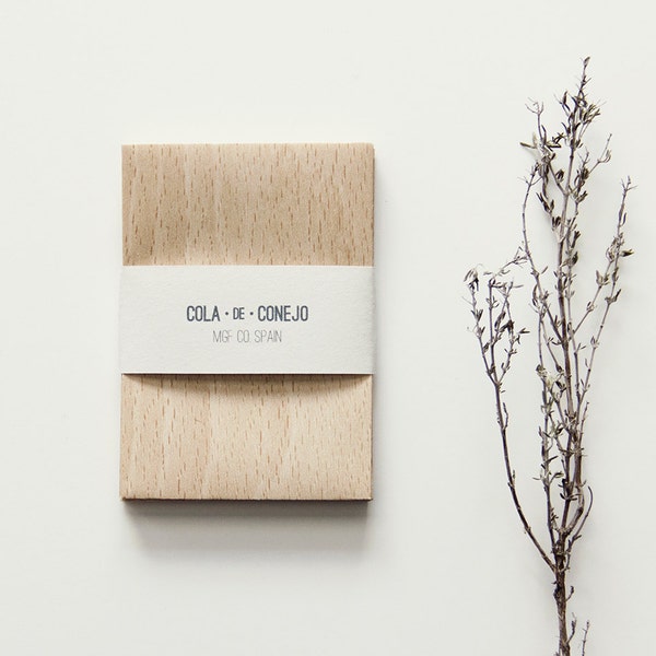 Paper bag with wood look - beech (mini)