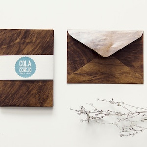 Envelope with wood look (mini)