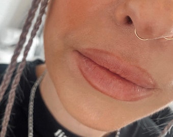 Faux Septum Ring - gold filled nose ring, sterling silver nose ring, dainty septum cuff, small nose hoop, faux nose ring