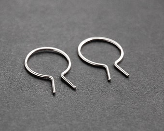 Medium Geometric Hoop Earrings - 14k gold filled, sterling silver, argentium silver, minimalist earrings, modern earrings, 12mm, open hoop