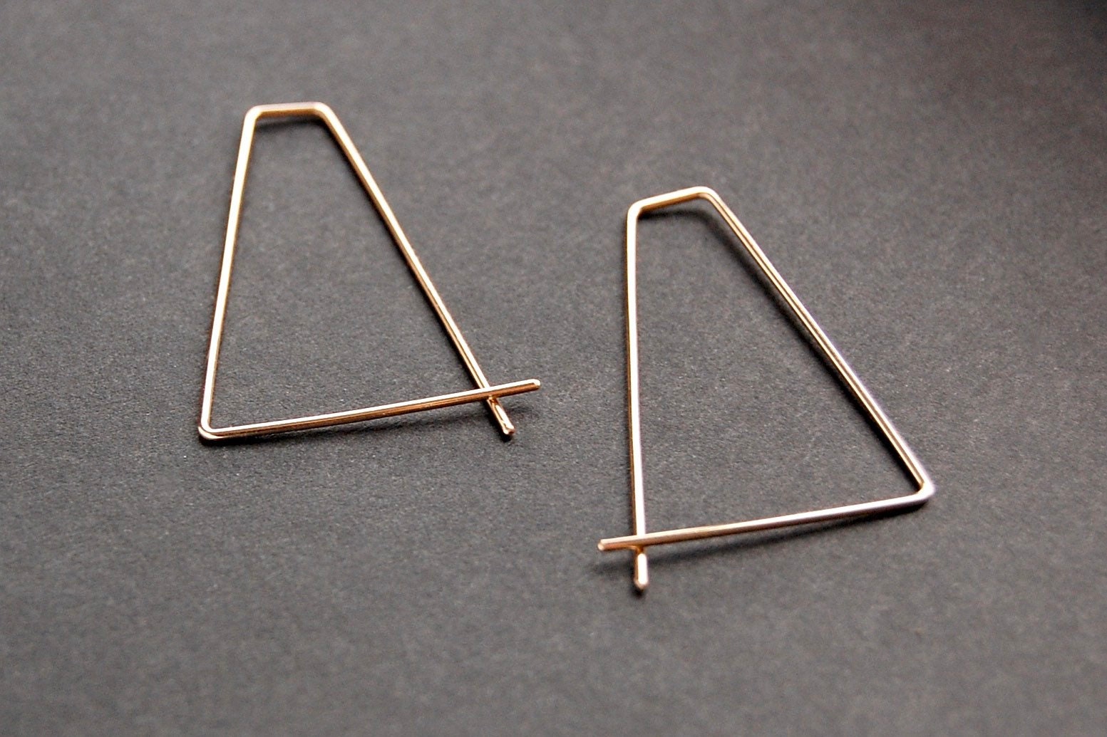 Medium Trapezoid Earrings geometric earrings minimalist | Etsy