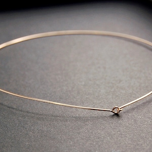 Gold Neck Cuff gold choker necklace, gold wire choker necklace, gold cuff necklace, wire cuff choker, dainty gold necklace image 1