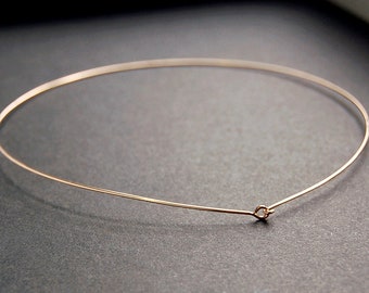 Gold Neck Cuff - gold choker necklace, gold wire choker necklace, gold cuff necklace, wire cuff choker, dainty gold necklace