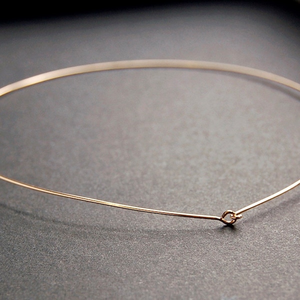 Gold Neck Cuff - gold choker necklace, gold wire choker necklace, gold cuff necklace, wire cuff choker, dainty gold necklace