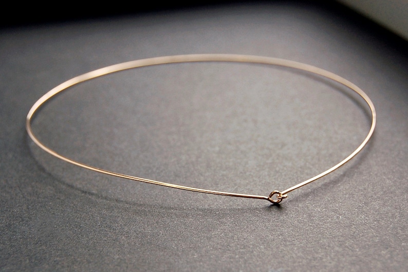 Gold Neck Cuff gold choker necklace, gold wire choker necklace, gold cuff necklace, wire cuff choker, dainty gold necklace image 1