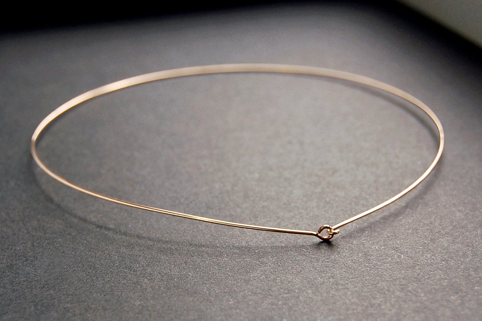 Gold Neck Cuff Gold Choker Necklace Gold Wire Choker Necklace