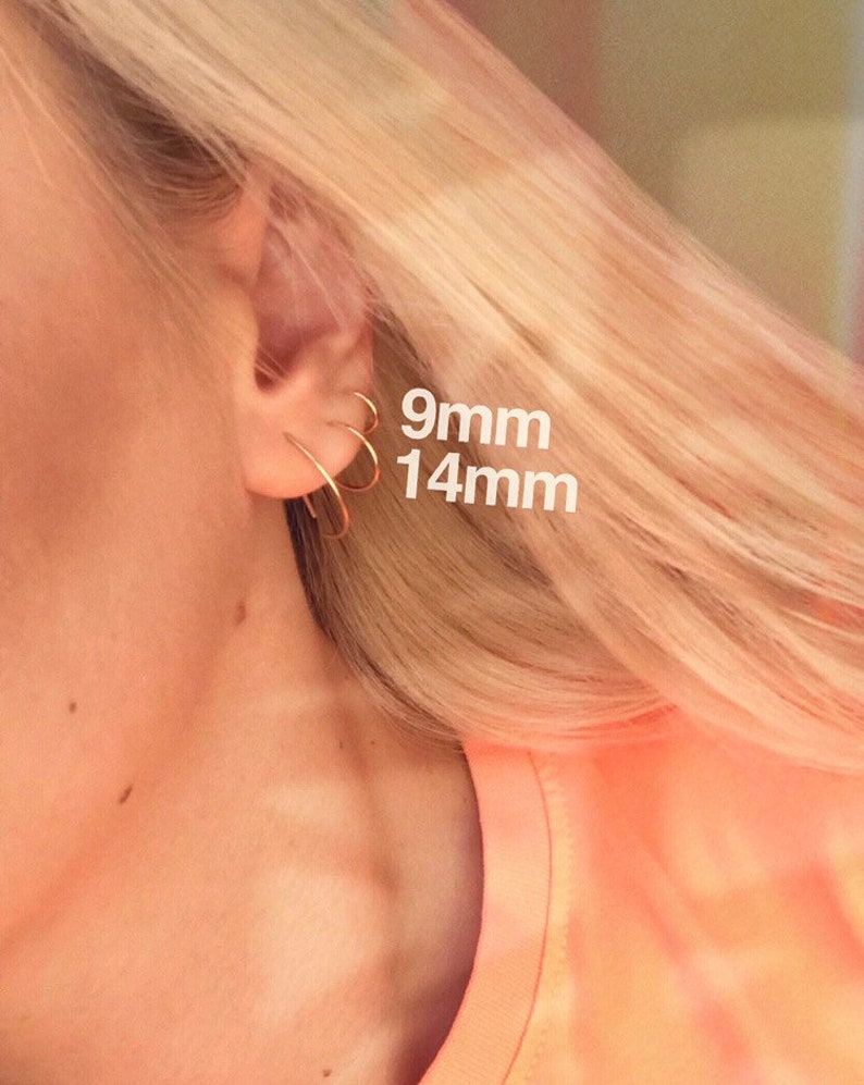 minimalist earrings dainty earrings small hoop earrings Tiny Hoop Earrings gold filled hoop earrings gold hoop earrings