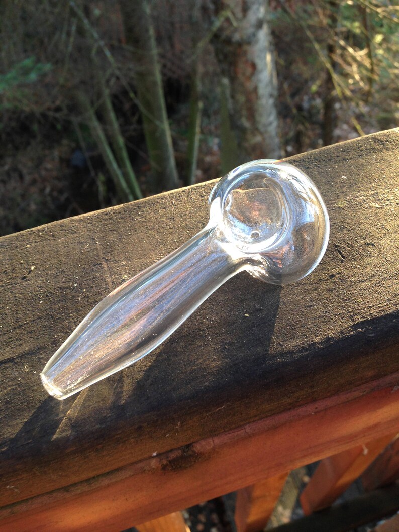 Basic B Clear Glass Smoking Pipe Glass Pipe Pipes Glass Etsy