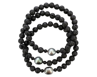 Island Lava Pearl Bracelet