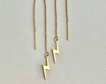 Lightning bolt Threader Earrings