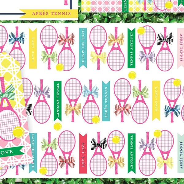 Tennis Anyone? Paper Disposable Placemats/ Game Set Match / Tennis Team Party Kit/ Apres Tennis brunch /Country Club Summer Entertaining