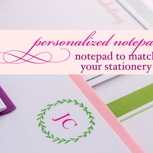 Notepad to Match Your Notecards | Personalized Jotter | Monogram Note Pad