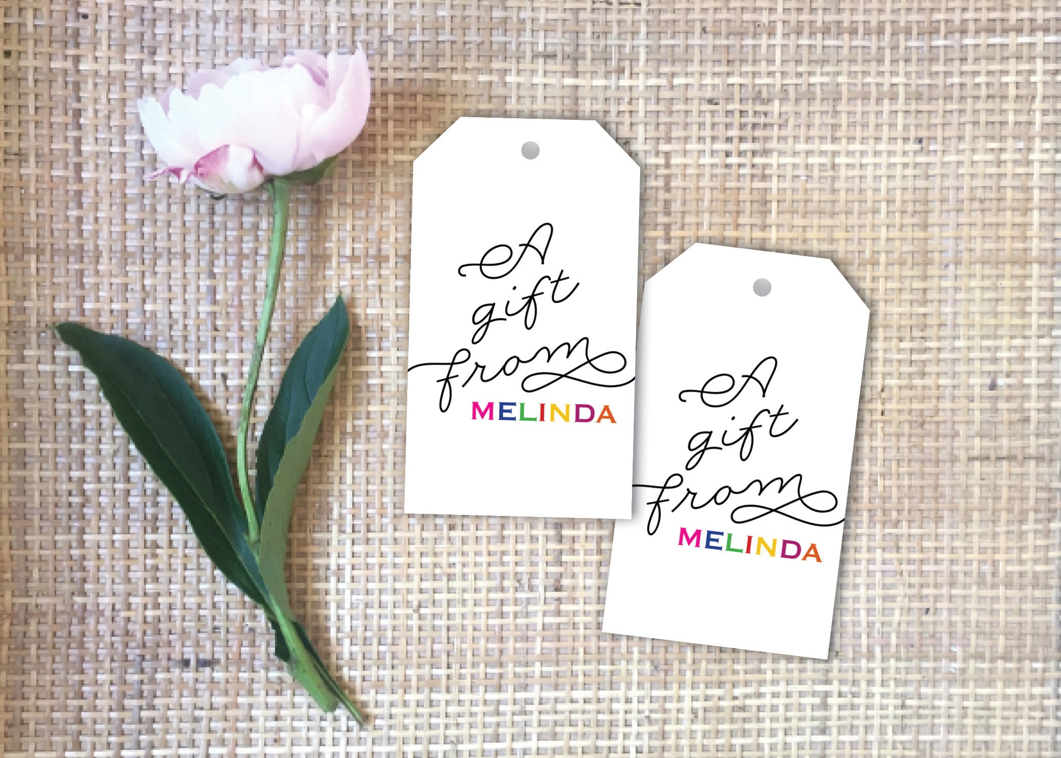 A Gift From Fun Script - Personalized Gift Tag | Monogram Luggage Tag ...