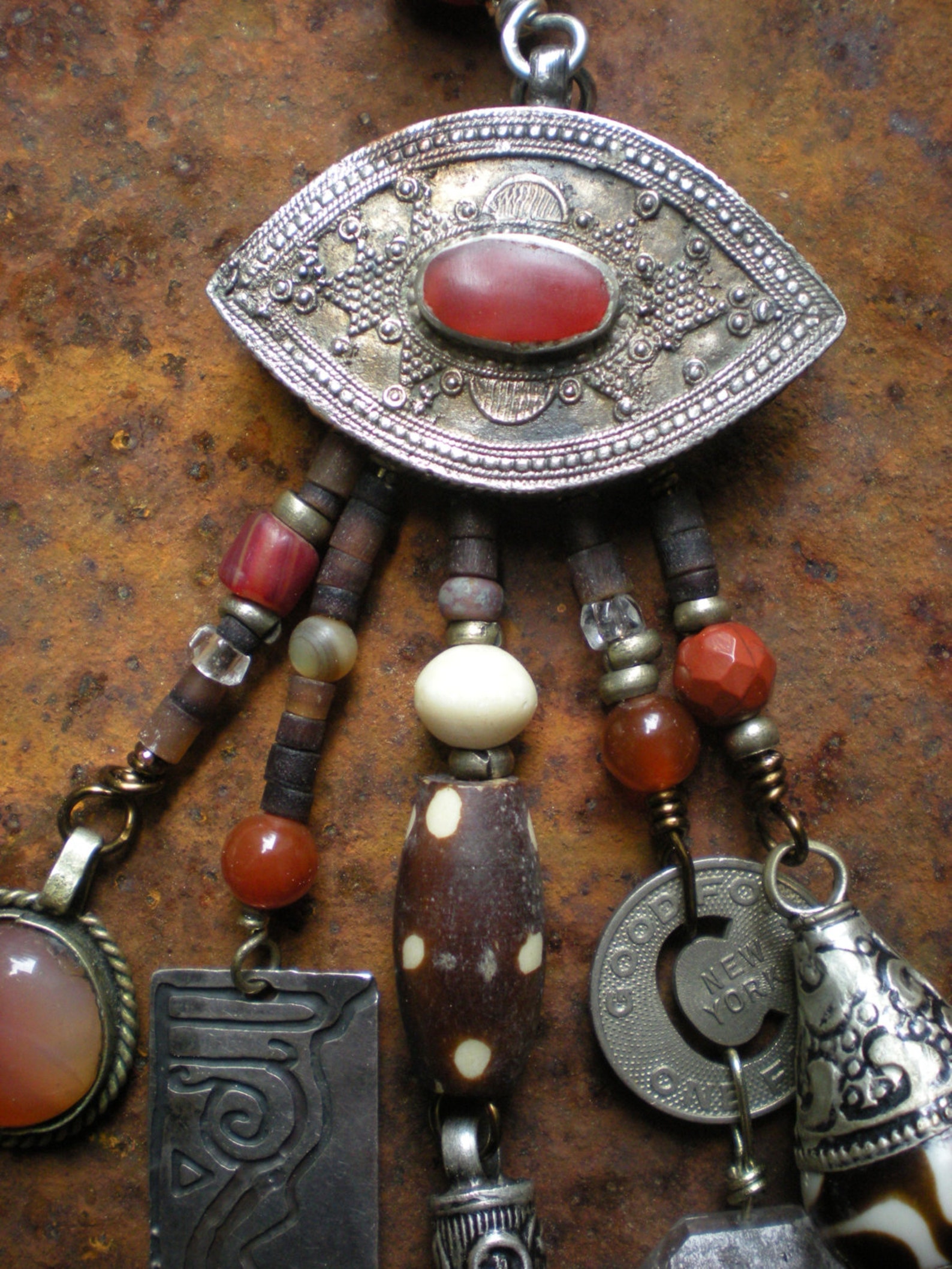 Protective Eye Amulet Necklace Etsy