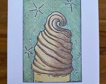 Ice Cream, Blank Greeting Card