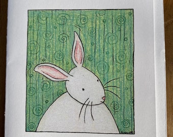 Bunny, Blank Greeting Card