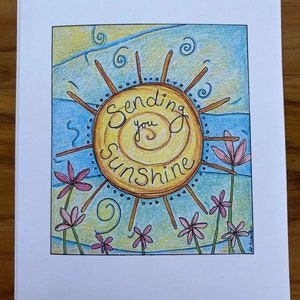 Sunshine, Blank Greeting Card