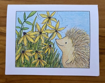 Hedgehog, Blank Greeting Card