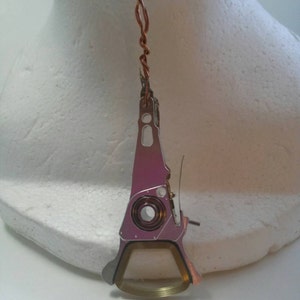 Torque style twisted copper wire necklace with hard drive actuator arm pendant image 2