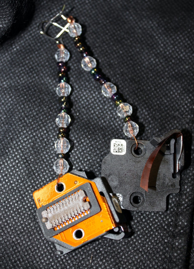 Computer hard drive connector Earrings image 1