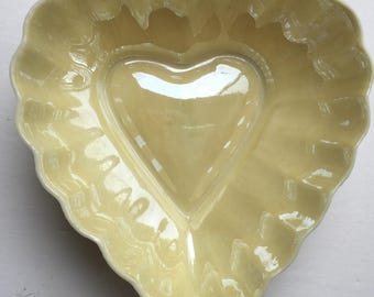 Belleek Sweetheart Bowl With Golden Lustre Finish;Irish Porcelain; Made in Ireland