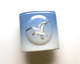 Vintage Bing & Grondahl Toothpick Holder, Seagull Pattern, Fine Danish Porcelain, #240, All Occasion Gift, 1950's Mint, Made in Denmark